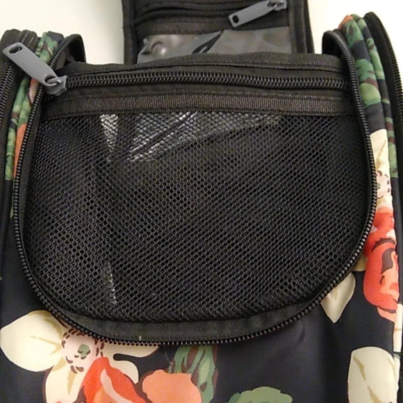 Narwey/Hanging/ Travel Cosmetic Toiletry Bag/Rose Print/New - Picture 7 of 16